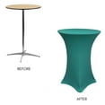 thumbnail image 2 of Your Chair Covers - 30 Inch Highboy Cocktail Round Stretch Spandex Table Cover Teal, 2 of 3