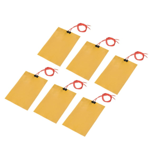 Heater Film Heating Plate, 24V 50W Polyimide Heat Pad, Adhesive PI Heater Elements Film 135mmx95mm, Pack of 6