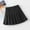 Black, variant on Girls Women's School Uniform Skirt, A-line Mini Solid Color Pleated Skirt Red