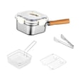 thumbnail image 4 of Mini freidora cuadrada con asa para cocinar al aire libre, ideal para preparar fideos y leche, para salsas, pollo, , papas fritas. Tapa blanca, 4 of 8