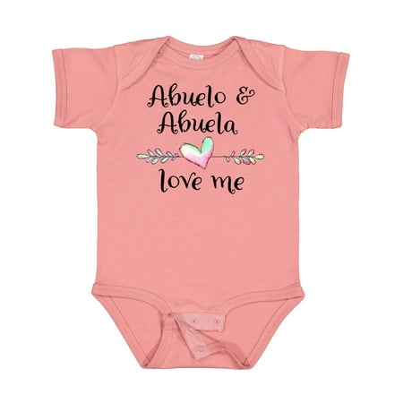 

Inktastic Abuelo and Abuela Love Me- Heart Grandchild Gift Baby Boy or Baby Girl Bodysuit