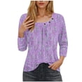 thumbnail image 1 of Blusas para las Mujeres Casual, 3/4 Manga Floral Estampado Camiseta de Moda Top Hecho de Poliéster Transpirable Suave para el Uso Diario de Primavera Otoño, Tops de Blusa para las Mujeres, 1 of 5