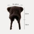 thumbnail image 6 of Naierhg Women Winter Hat Faux Fur Soft Fuzzy Ear Protection Cartoon Ear Decor Solid Color Elastic Anti-slip Windroof Warm Cozy Cap for Winter Grey, 6 of 8