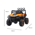 thumbnail image 3 of Carrito Eléctrico Infantil Tipo 4x4 con Control Remoto Naranja, 3 of 8