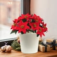 thumbnail image 6 of Utoimkio Christmas Artificial Flowers Red Christmas Decor Party Supplies,7 Heads Fake Floral Bouquet with Stem for Party Home Holiday Christmas Decorations, 6 of 6