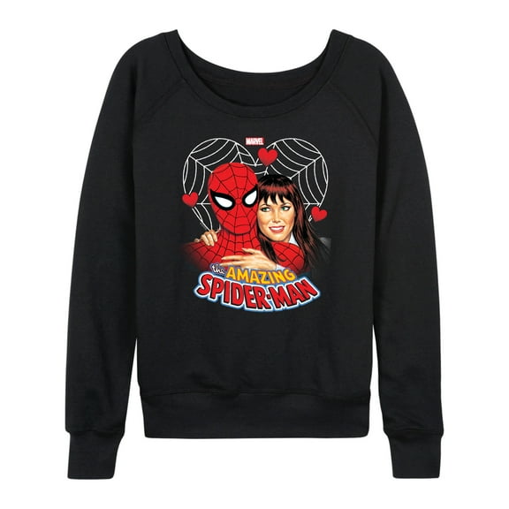 Marvel Spider-Man - Mary Jane Valentine - Women's French Terry Pullover Sweatshirt