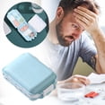 thumbnail image 2 of [2 Pack] Cases [Folding Design] Weekly Case Organizer 7 Day 8 Compartments Portable Travel Box For Pocket, 2 of 5
