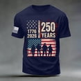 thumbnail image 5 of Flag Shirts for Men 250th Independence Day 1776-2026 Patriotic USA T-Shirt (Dark Blue,L), 5 of 5