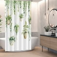 thumbnail image 4 of Lfeey Spring Shower Curtain, Potted Green Plants for Bathroom Decor Waterproof Fabric Polyester, 72x84 inch, 4 of 6
