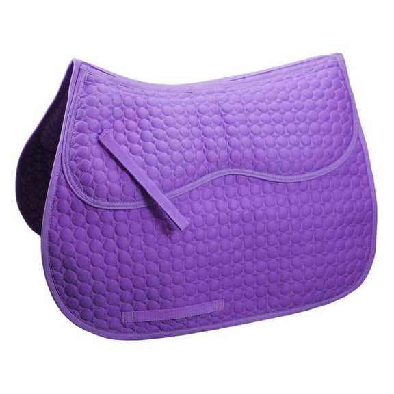 Derby Originals Cotton Comfort All Purpose Saddle Pad with Memory Foam - Plum Purple