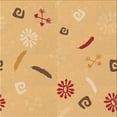 thumbnail image 1 of Ahgly Company Tapis de Zone Carré Orange Lavable en Machine, 8 Pieds Carré, 1 of 7