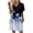 Light Blue, variant on Women's Fashion Floral Print V-Neck Short Sleeve Casual Dress with Pocket, Pullover Summer Dress, Lightweight Comfort Fit, Stylish Ladies Clothing,Royal Blue,3XL