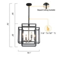 thumbnail image 3 of LovingAHome 4-Light Metal Lantern Tiered Pendant Lighting Fixtures Industrial Farmhouse Chandeliers, 3 of 9