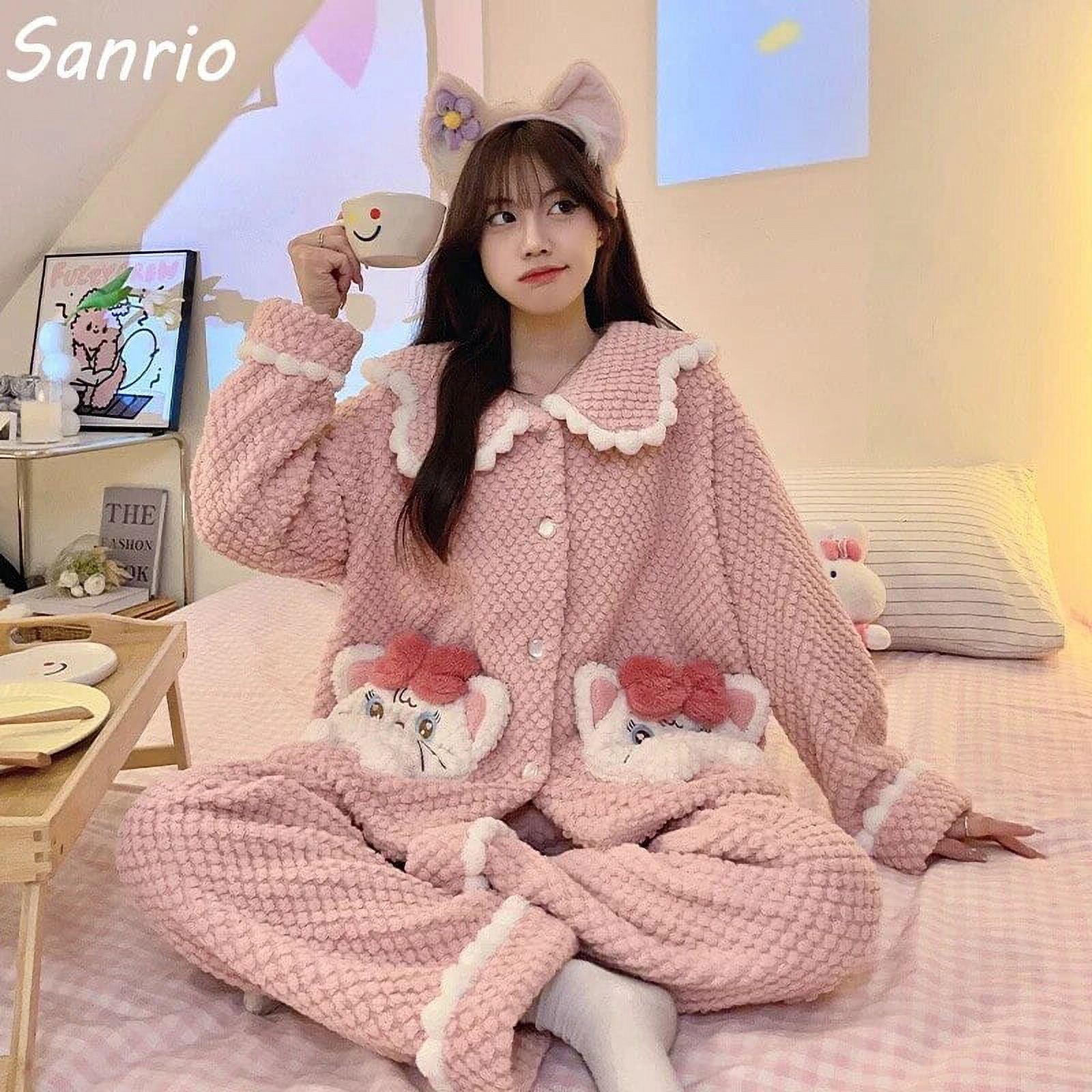 Pyjama Polaire Enfant Garçon Fille - Velours Doux, Manches Longues Rayées, 95% Coton, Vêtement Chaud Maison - 7