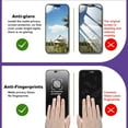 thumbnail image 4 of 2-Pack Matte Privacy Screen Protector for iPhone 17 Pro Max,Anti-Glare & 25°Anti-Spy,Anti-Reflection,Anti-Fingerprint,Auto Dust Removal,Easy Installation, 4 of 7