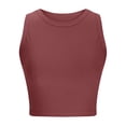 thumbnail image 5 of Racerback Tank Tops for Women Sleeveless Shirts High Neck Workout Tank Tops Razor Back Tanks Women Yoga Shirts for Women Workout Tank Tops Red L, 5 of 7