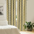 thumbnail image 3 of Ambesonne Geometric 4-Panel Curtains, Rhombus and Stripes, 56"x63", Grey Yellow White, 3 of 4