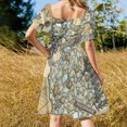 thumbnail image 3 of Vestido de manga corta Michigan Rocks ropa de verano para mujer vestido de verano para mujer coreana, 3 of 6