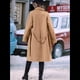 thumbnail image 4 of Gabardina de Lana Cruzada para Mujer, Abrigo de Invierno de Mezcla de Lana, Medio, Elegante. Caqui XXL, 4 of 8