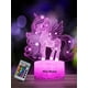 thumbnail image 1 of Luz nocturna de unicornio para niños y bebés, regalos de unicornio para niñas, juguetes de unicornio, lámpara de unicornio con 16 luces que cambian de color con control remoto, decoración de habitació, 1 of 5