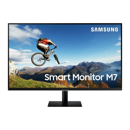 SAMSUNG 32u0022 Smart Monitor With Mobile Connectivity (3,840 x 2,160) - LS32AM702UNXZA