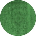 thumbnail image 1 of Ahgly Company Indoor Round Oriental Emerald Green Industrial Area Rugs, 3' Round, 1 of 4