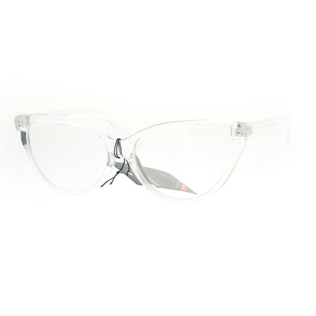 SA106 Clear Plastic Frame Goth Cat Eye Glasses