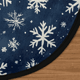 thumbnail image 3 of CURLYOOT Round Rug 3ft Winter Snowflakes Area Rug, Washable Circle Mat Non Slip Floor Carpet Mat, Soft Indoor Rugs for Entryway Living Room Dining Room Bedroom, 3 of 7