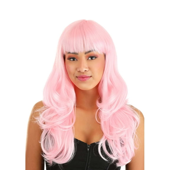 Light Pink Full Wavy Wig