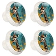 thumbnail image 2 of 4 Pcs Giraffe Knobs for Kitchen Cabinet Cupboard Dresser Bookcase Drawer Pulls Handles Round Home Decor, 2 of 8