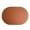 Brown, variant on Happy date Table Mat Non-slip Wipeable Faux Leather Oval Shape Insulation Pad for Dining Room