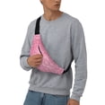 thumbnail image 2 of Easygdp Pink Glitter Fanny Pack for Men Women,Fashion Waist Packs,Travel Hiking Chest Bag Daypack, 2 of 7