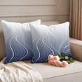 thumbnail image 3 of Outdoor Waterproof Pillow Covers Wave Line Purple White Gradient Geometric Stripes Decorative Throw Pillow Protectors,Pillowcase Cushion Cases for Patio Sofa Garden Couch,16x16in,Pack of 2, 3 of 14