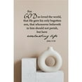 thumbnail image 3 of John 3:16 For God So Loved Bible Verse Wall Decal Inspirational Christian Vinyl Sticker Removable Scripture Decor for Bedroom, Living Room, or Office Easy to Apply Wall Art for Spiritual Atmosphere, 3 of 3
