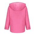 thumbnail image 4 of VISALY Hoodie Pullover Sweatshirt V Neck Pullover Jacket Oversized Long Sleeve Coats Winter Warm Lightweight Outwear with Pocket Tops Casual Dressy Sweatshirts Casual Long Sleeve Tops Pink L, 4 of 8