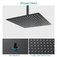 thumbnail image 5 of Kichae Shower Faucets Set 16 inch Ceiling Install Rainfall Shower Head, 5 of 10