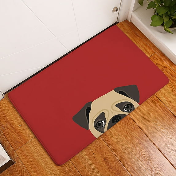 Non Slip Indoor/Outdoor Doormats Home Entrance Cute Dog Pattern Floor Rug Carpet Door Mat Bath Kitchen Mats