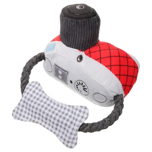 GAXIRE Plush Dog Chew Toy Set for Puppies, Soft Teething Toy, Red Puppy Chewing Toy, 6.3 x 5.7 x 4.7 inches