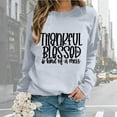 thumbnail image 2 of Women Oversize Sweatshirt Long Sleeve Crewneck Letter Printed Lightweight Loose Blouse Top Casual Comfortable Streetwear Fashion, 2 of 2