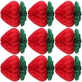thumbnail image 4 of Raindrops 10pcs Red Paper Strawberry Honeycomb Balls for Party Decorations Perfect for Birthdays and Celebrations, 4 of 8