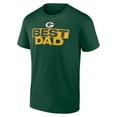 thumbnail image 2 of Men's Green Green Bay Packers Best Dad Father's Day T-Shirt, 2 of 3