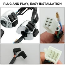 Motorcycle 1" 25mm Handlebar Switch Control With Wiring Harness Fit for Harley Touring Dyna Softail Sportster 883 V-Rod Chrome