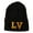 Black, variant on Las Vegas LV Embroidered Long Beanie - Navy OSFM