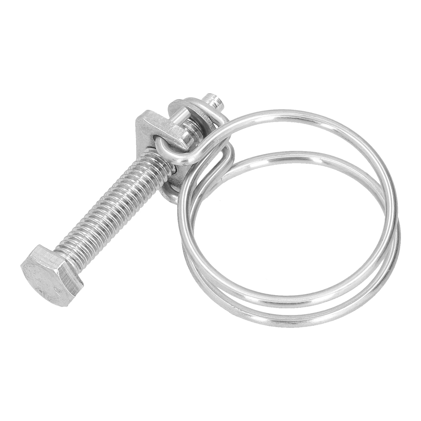 Henmomu Steel Double Wire Hose Clamp Set, Reduce Pressure Double Wire