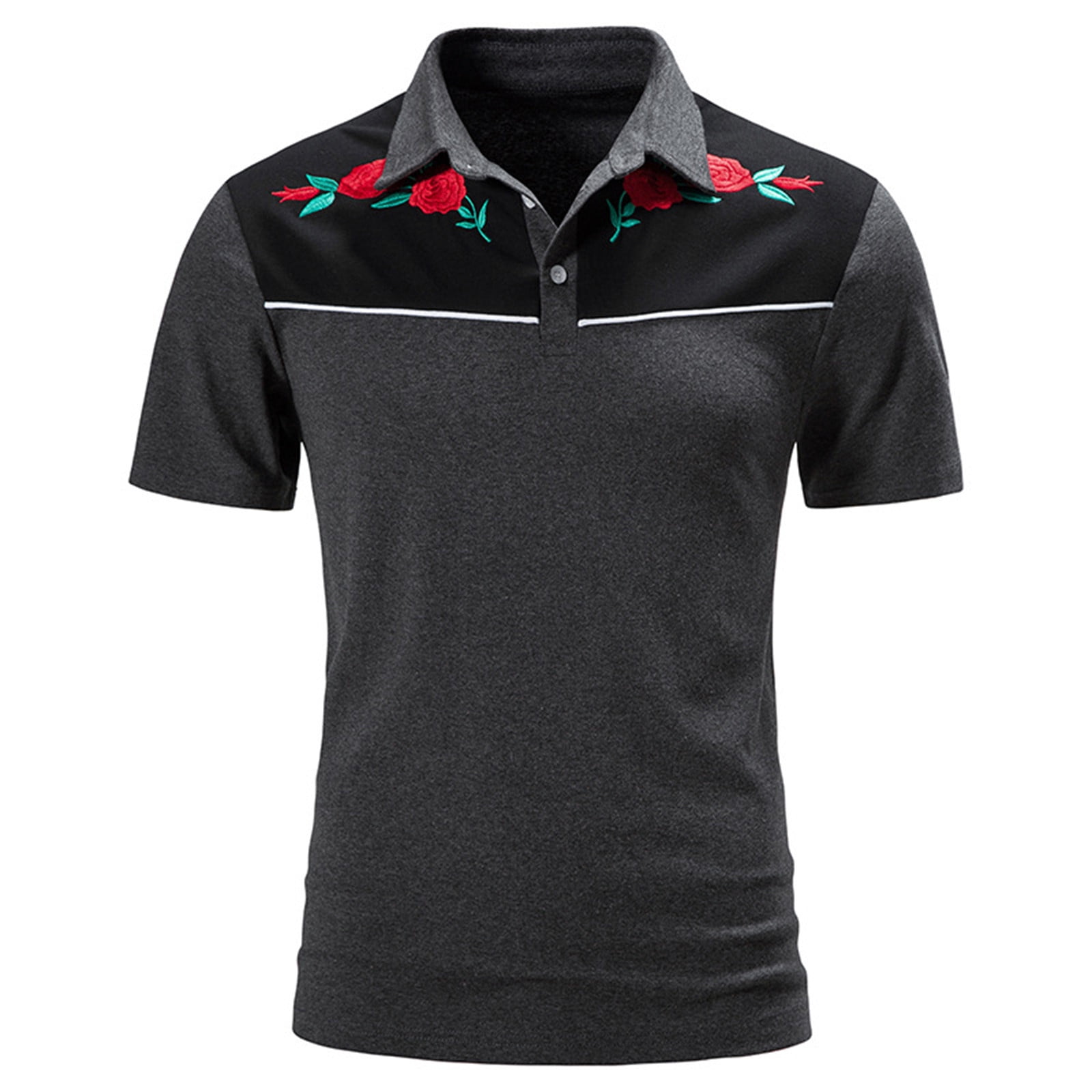 Dress Shirts for Men Casual Short Sleeve Button Down Henleys Blouse