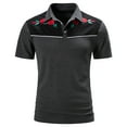 thumbnail image 2 of Fashion Business Shirts for Mens Plus Size Style Embroidered Short Sleeve Printed Shirt Blouse Save to 65% off!, 2 of 9