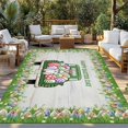 thumbnail image 2 of Spring Easter Outdoor Rug for Patio/Deck/Porch, Non-Slip Large Area Rug 4 x 6 Ft, Easter Eggs Bunny Truck Botanical Wooden Indoor Outdoor Rugs Washable Area Rugs, Reversible Camping Rug Carpet Runner, 2 of 8
