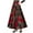 Red, variant on Fancifize Women's Floral Maxi Skirt Elegant High Waisted Swing Flared Long Skirt Vintage Elastic A-Line Skirts with Pockets