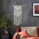 thumbnail image 4 of Colgante de pared con borlas, macramé para colgar en la pared, tejido a mano, arte de pared, tapiz de macramé para dormitorio, oficina, decoración de pared del hogar, 4 of 5