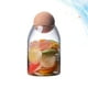 thumbnail image 2 of Lata sellada de vidrio de borosilicato transparente de 800 ml, recipiente para almacenar alimentos, especias y granos con corcho., 2 of 5